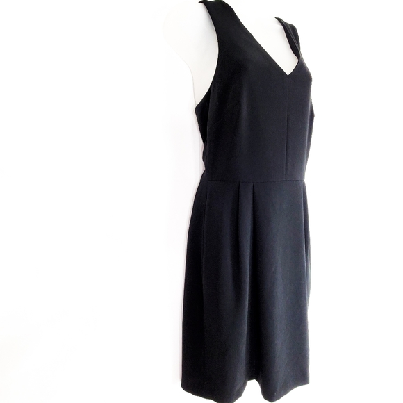 Banana Republic Black Sleeveless Midi Dress Size 4 - Picture 6 of 10